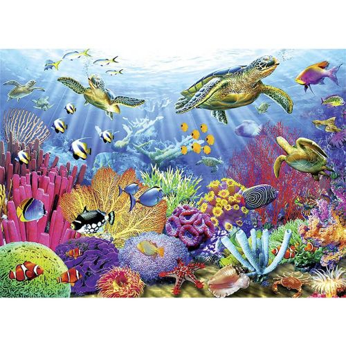 Puzzle Animal Océan Monde, 1000 Pièces, Jouets Éducatifs Pour Enfants, Apprentissage Précoce, Cadeau De Noël Et D'halloween Pour Adultes