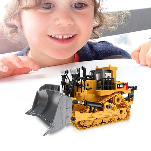 Jouet Pelleteuse Rc 1:24 6ch, Véhicule D'ingénierie, Modèle De Construction, Caterpillar, Bulldozer, Tracteur, Jouets Pour Garçons, Cadeau Pour Enfants