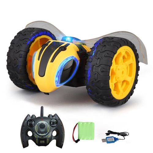 Voiture Cascadeuse Led Pour Enfants, Jouet Camion Abeille Rechargeable 2.4ghz, Rotation De 360 Degrés Et Retournement, Couleur Aléatoire De La Montre, Cadeau