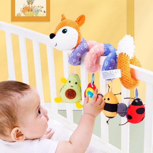 Siège De Voiture Pour Bébé, Jouets En Peluche, Spirale Suspendue, Mobile, Poupées Pour Poussette, Mignon, Multicolore, Lit De Bébé, Cadeaux D'animaux