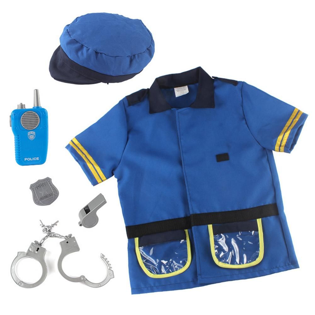 Costume d'enfant en uniforme de police de police Costume de cosplay