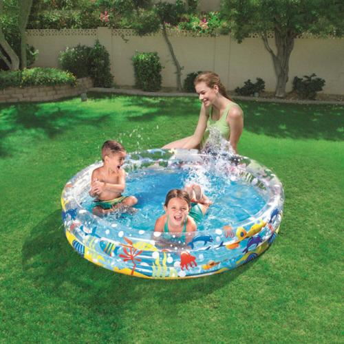 Piscine gonflable pour enfants, 152x30CM, boule Marine, baignoire ronde en caoutchouc dur pour nourrissons, pelouse arrière, extérieur amusant