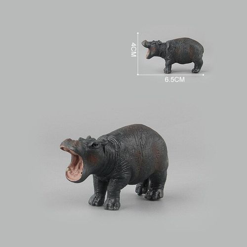 Jouet Animaux En Plastique Modèle Hippopotame Sauvage, Décoration De La Maison, Cadeau Éducatif Pour Enfants