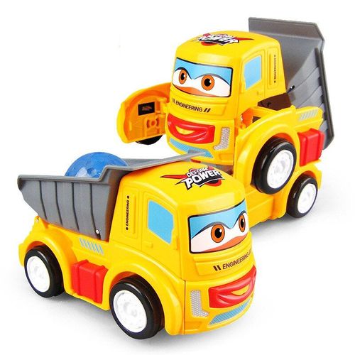 Véhicule Électrique Déformable, Camion À Benne Basculante, Voiture Légère, Musique, Jouet Pour Enfants