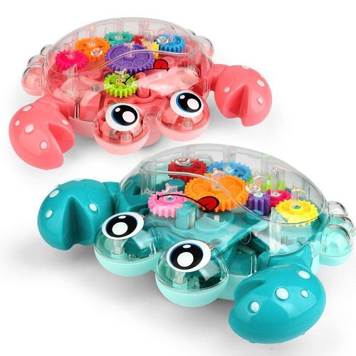 Robot Électrique En Forme De Crabe, Équipement Transparent De Dessin Animé, Jouet Interactif Éducatif À Led, Musique, Marche, Cadeau D'anniversaire