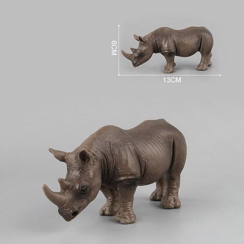 Simulation De Rhinocéros Animaux Sauvages En Pvc, Figurines De Collection, Poupée, Jouet Pour Enfants, Cadeau