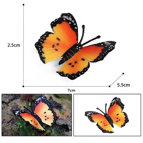 Figurine D'Insecte Papillon En Plastique, Jouet Éducatif Pour Enfants, Décoration De La Maison