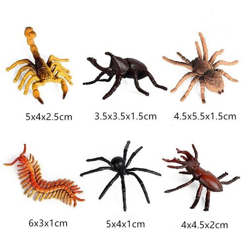 Figurines D'Animaux En Forme D'Abeille, D'Araignée Et De Papillon, Jouet Éducatif Pour Enfants