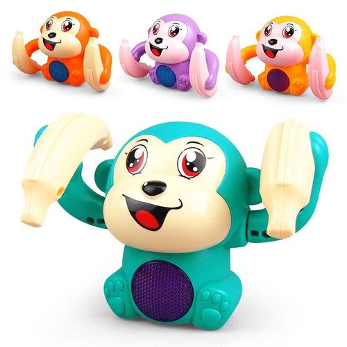 Singe À Bascule Électrique Pour Enfants, Modèle Animal, Jouet, Commande Vocale, Induction, Dessin Animé, Roulement Banane, Cadeau Pour Bébé