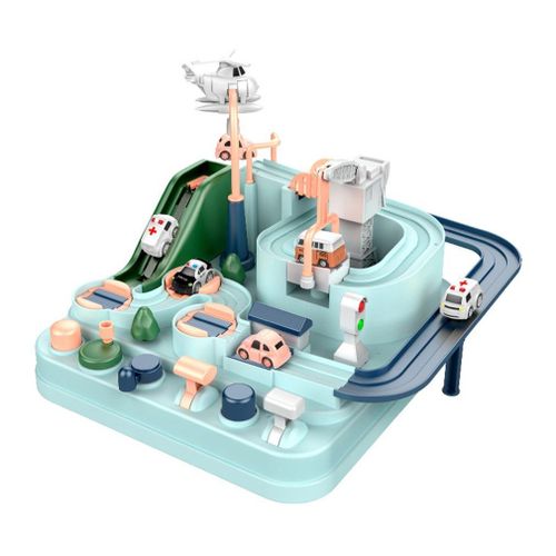 Jouet De Piste De Train Pour Enfants, Voiture De Course Montessori Pour Garçons Et Filles, Cadeau, Jeu De Table, Aventure Mécanique