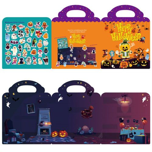 Autocollants De Dessins Animés Réutilisables Pour Enfants, Jeux De Puzzle Amusants, Jouets Éducatifs Précoces, Cadeau