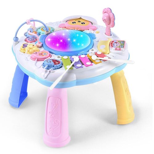 Table De Musique Multifonction Pour Bébé, Avec Led, Apprentissage Éducatif, Étude, Instrument De Musique Détachable, Jeu De Table, Jouet De Piano Pour Enfants, Cadeau