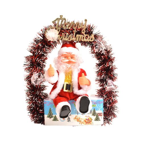 Poupée Électrique Pour Père Noël Avec Musique, Jouet Suspendu À Un Arbre, Décoration Exquise, Cadeau De Noël Ou Nouvel An Pour Enfant