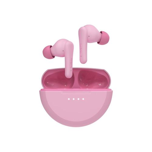 Belkin SoundForm Nano 2 for Kids - Écouteurs sans fil avec micro - intra-auriculaire - Bluetooth - rose