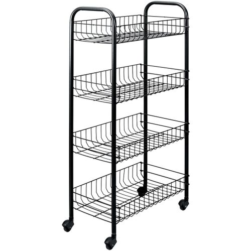 Metaltex Chariot De Cuisine Avec 4 Paniers Pisa Noir