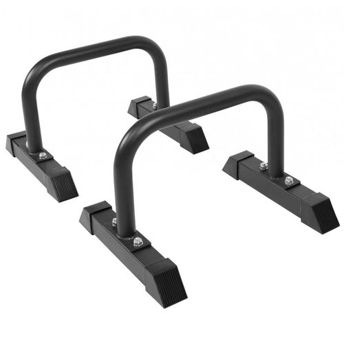 Barres Parallèles Gorilla Sports | 3 Hauteurs : 30 Cm - 73cm - 94 Cm | Noires/Bleues/Rouges - Couleur : Noir - Hauteur : 30 Cm