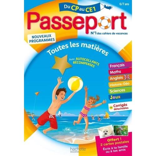 Passeport Toutes Les Matières Du Cp Au Ce1 - Cahier De Vacances 2019 - Avec Autocollants Récompenses