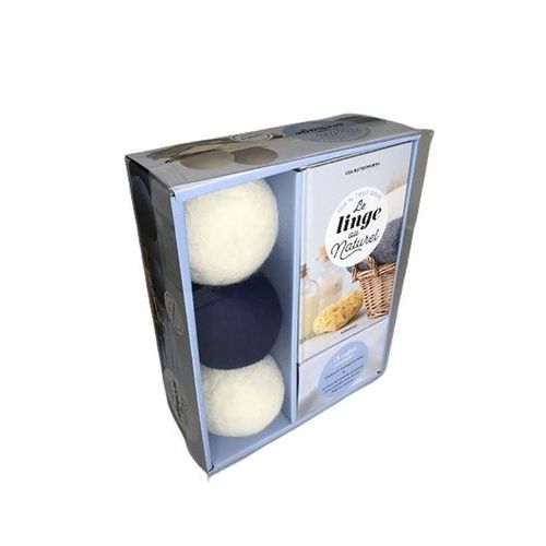 Coffret Balles De Séchage - Tout Doux Le Linge Avec 3 Balles De Séchage En Laine