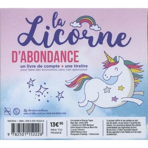 Coffret La Licorne D'abondance - Livre De Compte Kakeibo Avec Une Tirelire