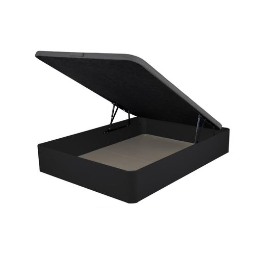 Sommier Coffre 160 X 200 Cm En Simili - Noir Mat - Oniry De Dreamea Play