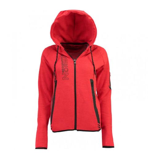 Sweat Zippé Rouge Fille Geographical Norway Getincelle