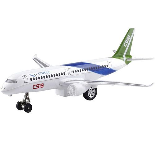 Avion En Alliage Moulé Sous Pression C919, Conteneur De Transport D'avion, Camion De Traction, Action Légère Et Sonore, Modèle D'avion, Jouets De Loisirs Pour Enfants