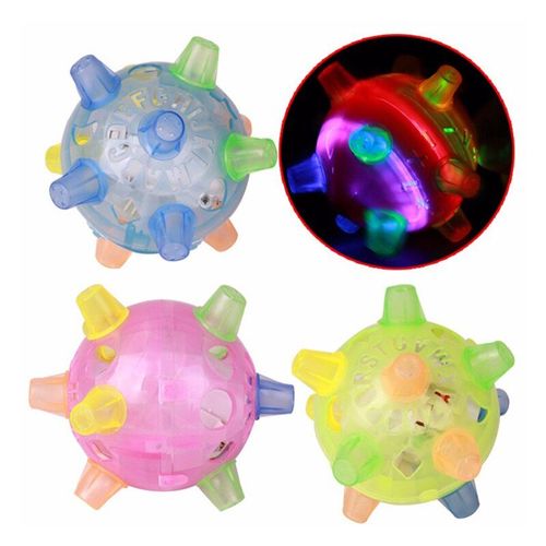Boule De Saut À Lumière Led Pour Enfants, Jouet Amusant, Musique, Football, Clignotant, Vibrant, Cadeau