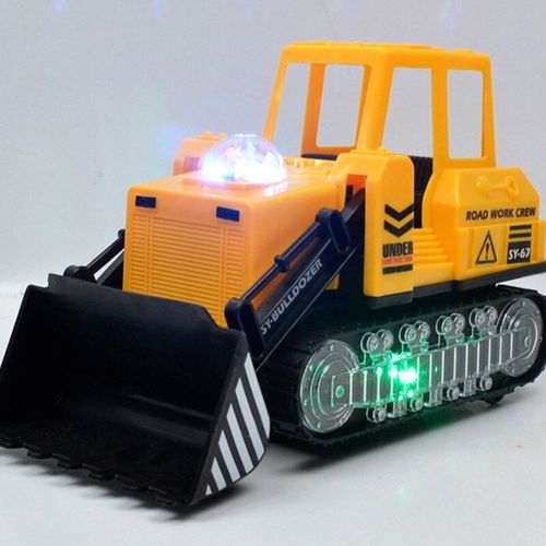 Bulldozer/Pelle Électrique, Camion D'ingénierie Sur Chenilles Électronique, Modèle De Voiture, Jouets Avec Lumière Led Et Son Pour Garçons, Cadeau Pour Enfants