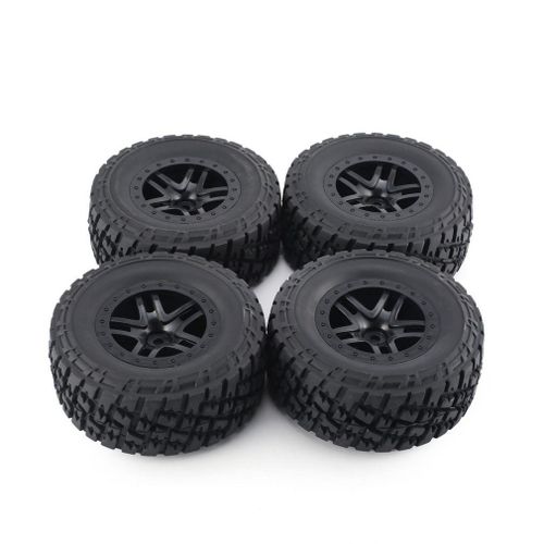 Kit De Roues De Pneus En Caoutchouc, Jante De 110mm, Pièces De Rechange, Accessoires Pour Traxxas Slash 4x4 Rc4wd Hpi Hsp, Modèle De Voiture À Chenilles, 4 Pièces