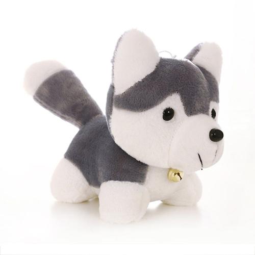 Peluche Husky De 18cm Pour Enfants, Chien De Simulation, Poupée De Sommeil, Jouets Pour Enfants, Cadeaux D'Anniversaire Et De Noël