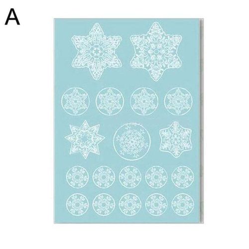 Autocollants de noël et nouvel an pour fenêtre, sparadrap, flocons de neige, Stickers muraux d'hiver pour chambres d'enfants, décorations pour fenêtre de noël