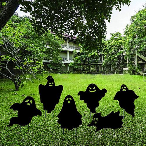 Décoration De Jardin Fantôme D'Halloween, Figurines De Piquets Décoratifs D'Art Amusant Pour Terrasse Arrière-Cour Dropship
