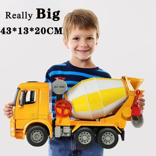 Jouet De Simulation D'Inertie Surdimensionné Pour Enfants, Véhicule D'Ingénierie, Éclairage, Mélange De Musique, Camion À Benne