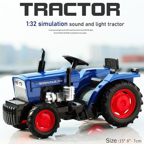 Tracteur De Véhicule Agricole Classique, Tête Ronde Et Tête Carrée, Effet Sonore, Modèle De Tracteur Coulissant, Jouet Pour Enfants