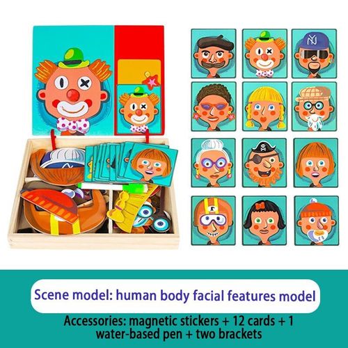 Puzzle Magnétique En Bois Pour Enfants De 3 À 6 Ans, Éducation Précoce, Scène De Princesse, Jouet À Habiller, Cadeau