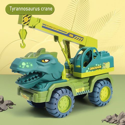 Voiture Jouet Pour Garçon, Grand Dinosaure, Véhicule D'Ingénierie, Pelle, Grue, Camion De Décharge, Voiture À Inertie