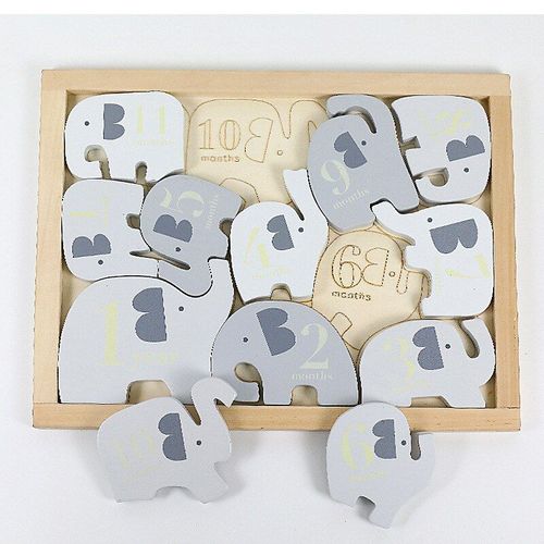 Jouet En Bois Pour Enfants, Jouet En Forme D'éléphant, Puzzle 3d À Empiler, Équilibre Pour Les Maths, Éducation Des Bébés, Cadeaux D'apprentissage Précoce, 12 Pièces