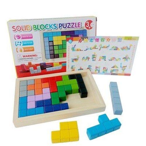 Puzzle En Bois Tetris Pour Enfants, Nouveau Support De Puzzle En Bois, Jouet Cadeau Pour Enfants, 2020