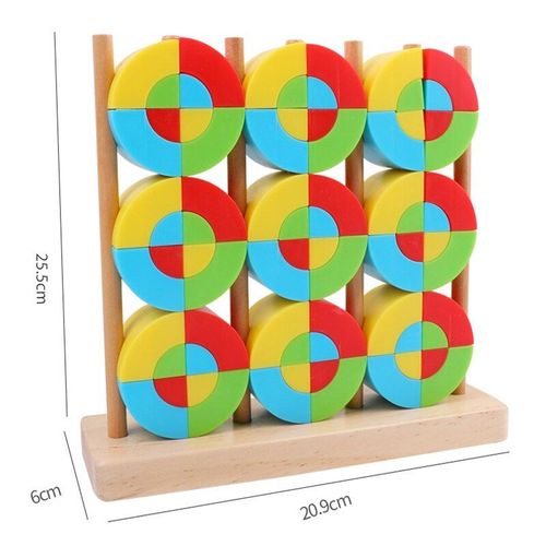 Jeu D'Assemblage De Formes Géométriques Montessori Pour Enfants, Blocs Pour L'Apprentissage Des Mathématiques, Matériel Pédagogique, À Empiler, Éducatif