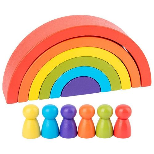 Jouets Montessori En Bois Arc-En-Ciel Pour Bébé, Blocs De Construction Créatifs, Jeu En Bois, Jouets Éducatifs Précoces, Cadeaux Pour Enfants, Nouvelle Collection