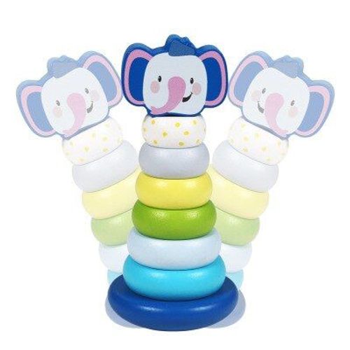 Jeu De Jouets Éléphant Renard, Nouveau, Gobelet De Musique, Ensemble D'empilage Des Couches, Puzzle Tour, Jouets En Bois D'éveil, Cadeau Pour Enfants