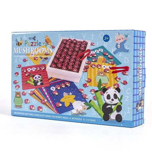 Cartes De Lecture Montessori Pour Bébé, Jouets De Langue, Alphabet Anglais, Épelage De Champignons, Jeux Éducatifs Assortis, Apprentissage Précoce