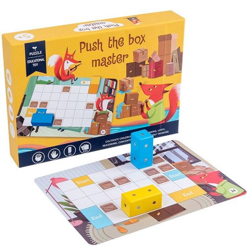Jouets Éducatifs En Bois Montessori Pour Enfants, Nouveau Jeu De Société D'Entraînement À La Logique, Petit Renard Sokoban, Puzzle