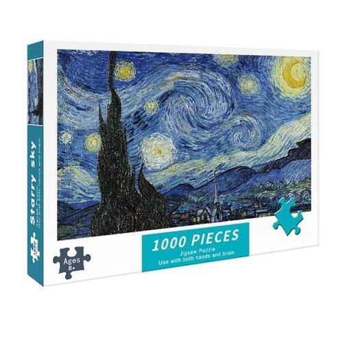 Mini Puzzle à décompression pour adultes, Puzzle en papier, série de  peinture de paysage sur le terrain, plan, 1000 pièces