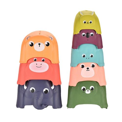 Gobelets Empilables Pour Bébé, Jouet D'Apprentissage Préscolaire, Jouet De Bain Montessori, Jouets Éducatifs Pour Tout-Petits, Cadeau D'Anniversaire Et De Noël