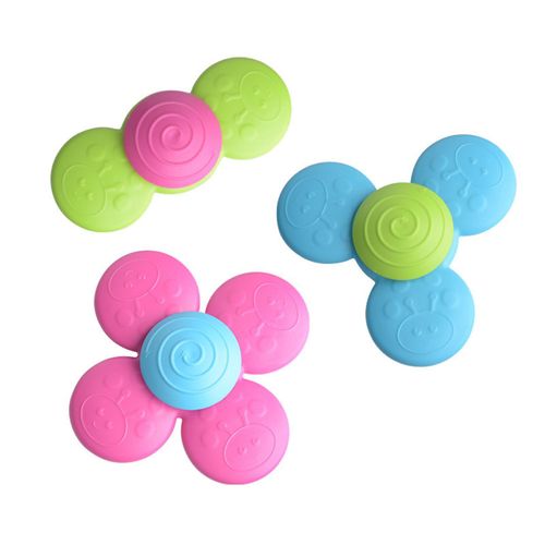 Toupie En Plastique Pour Bébé, 3 Pièces, Jouet Classique À L'Ancienne, Ventouse, Sécurité Infantile, Pour Enfants Et Adultes