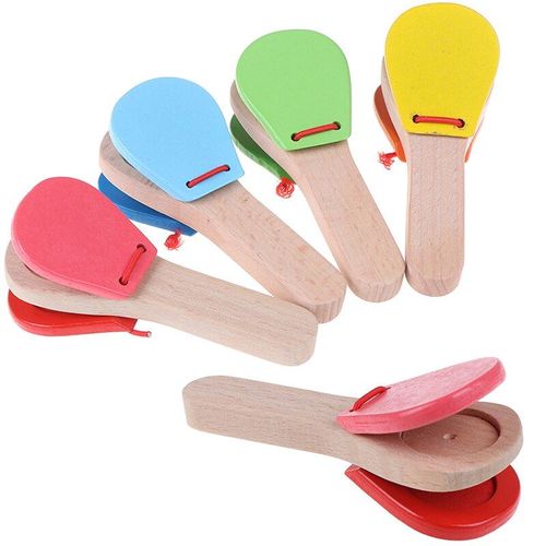 Poignée De Percussion En Bois, Planche De Castagnettes Pour Bébé Instrument De Musique, Jouets Éducatifs Précoces