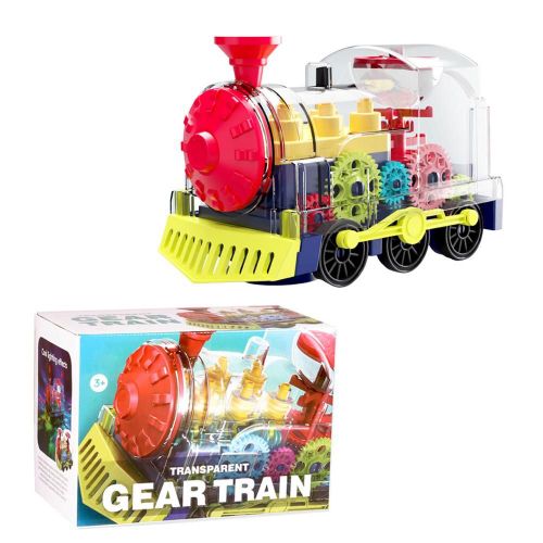 Jouet De Train Électrique Électrique Transparent Musique Train Jouet Avec Lumière Colorée Début Éducatif Alimenté Par Batterie Train Jouet Fournitures