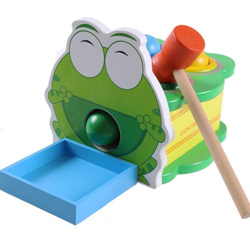 Jouet Grenouille À Percussion En Bois, Jeu De Puzzle Amusant Pour Enfants, Jeu D'Éducation Précoce, Coordination ¿Il-Main