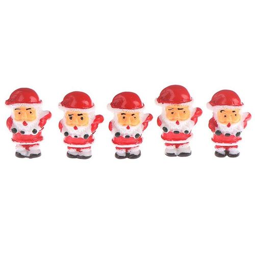 Mini Figurines De Noël En Résine, 5 Pièces, Jouet De Décoration, Bonhomme De Neige, Bricolage, Petits Ornements Artisanaux